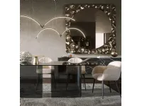 Maxi Aphrodite mirror with fused glass frame by Tonin Casa.