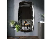 Eos Mirror with fused glass frame by Tonin Casa.