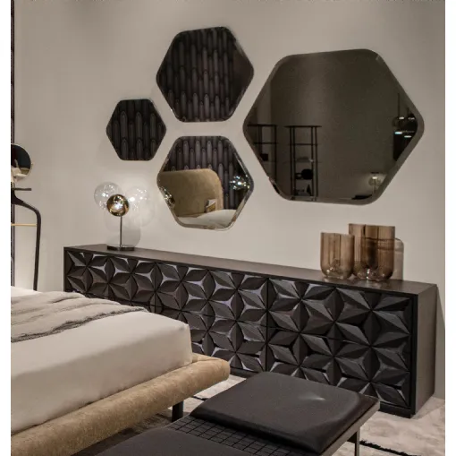 Kaleidos hexagonal mirror by Tonin Casa