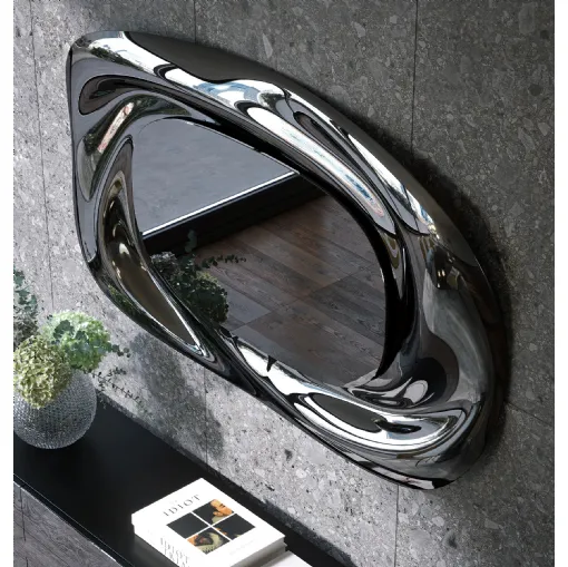 Vox mirror with glass frame by Tonin Casa.