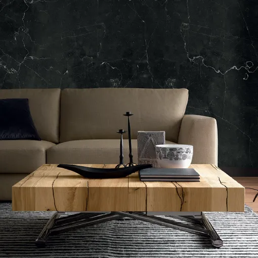 Convertible table with wooden top Tavoletto by Altacom