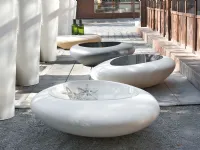 Design coffee table in polyethylene with plexiglass top, Kos by Tonin Casa.