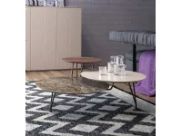 Log coffee table in marble, lacquered and wood by Tonin Casa