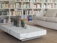 Convertible coffee table with marble-effect melamine top Ulisse by Altacom