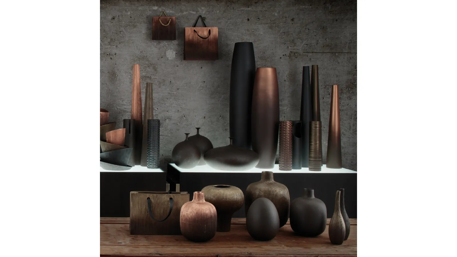 Metallic Vases Selection by Adriani e Rossi