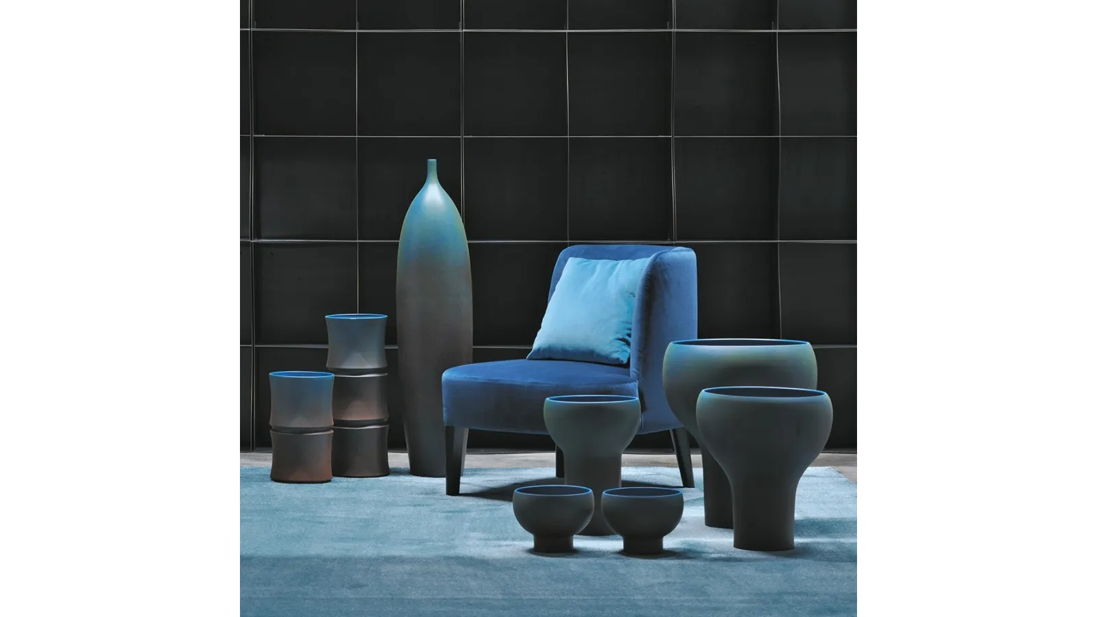 Mister Blue Collection vases by Adriani and Rossi