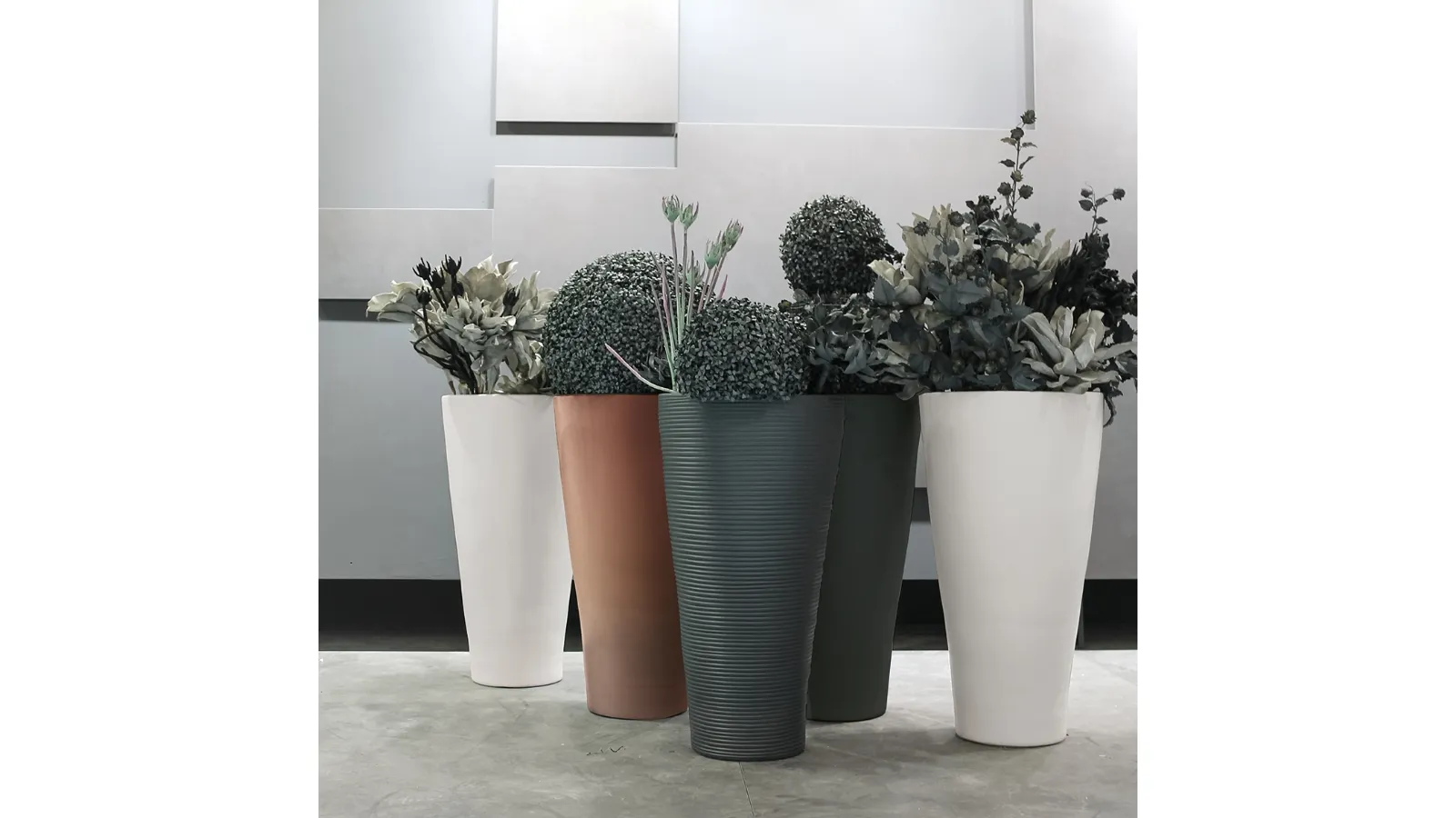 Metallic Cone Vase by Adriani and Rossi