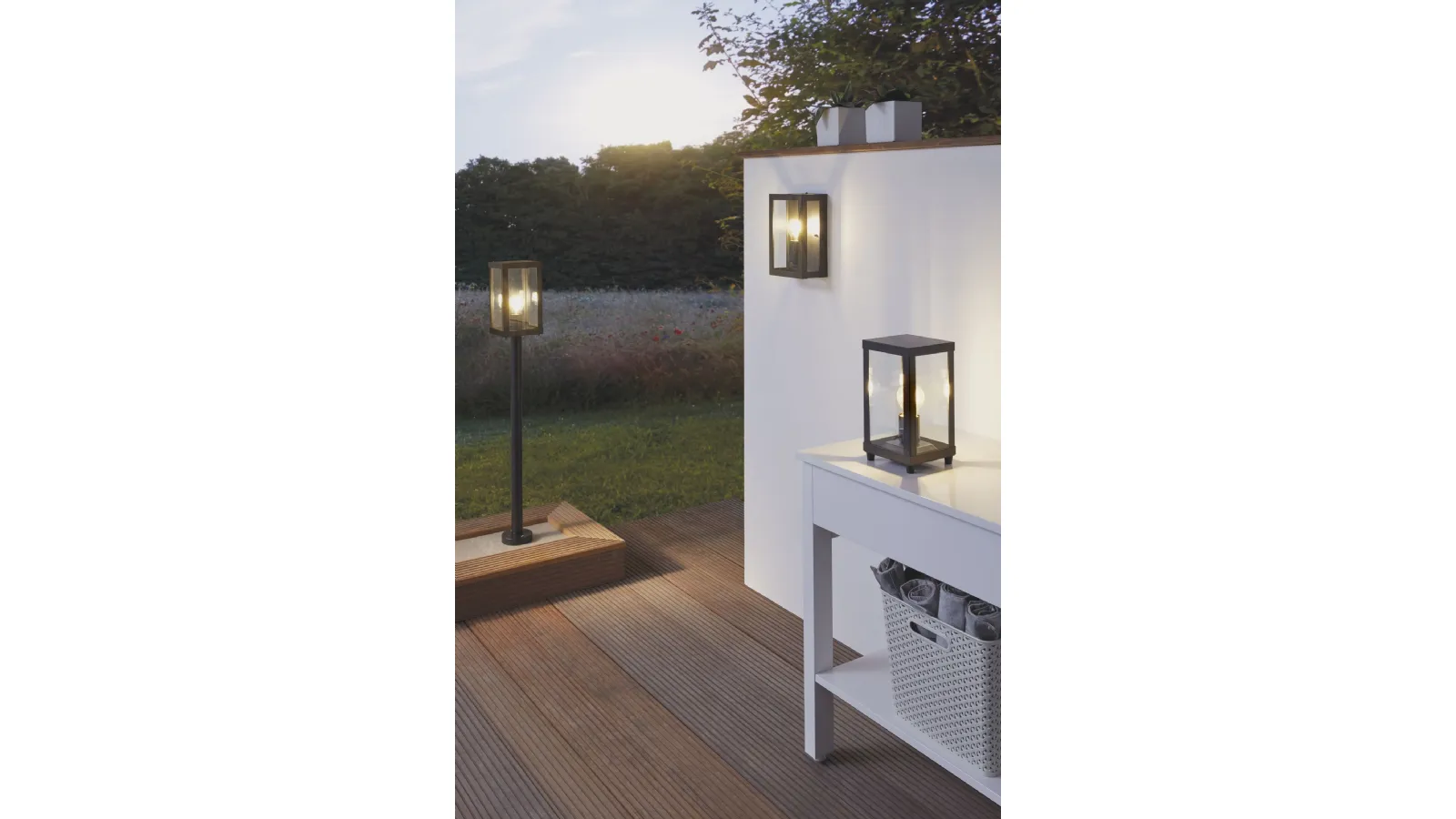 Outdoor lamp in metal and glass Alamonte by Eglo
