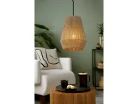Alderney pendant lamp in woven fabric by Eglo.
