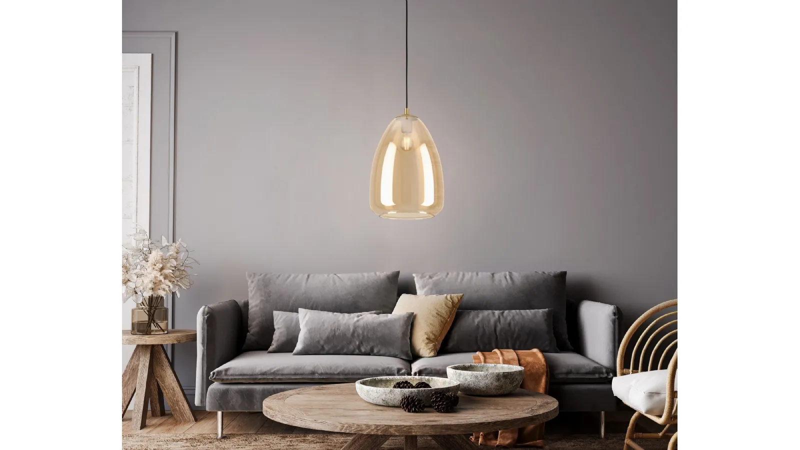 Hanging lamp Alobrase by Eglo