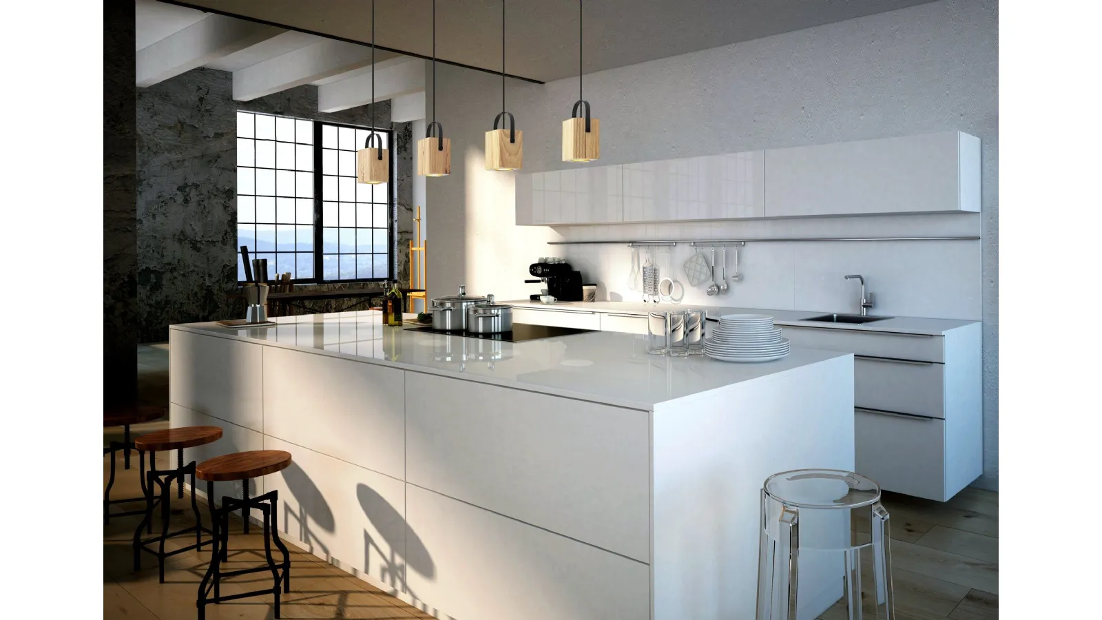 Ayles wooden pendant lamp by Eglo.