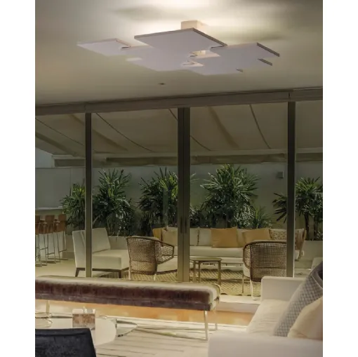 Basalt ceiling lamp in lacquered MDF by Cattaneo.