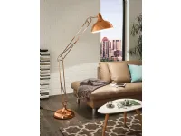 Borgillio copper metal floor lamp by Eglo.