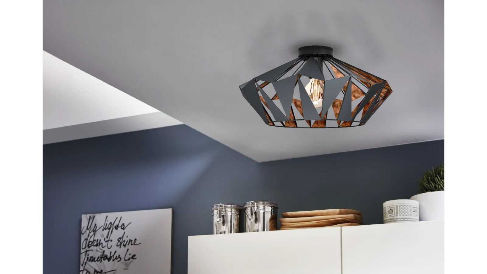 Carlton ceiling light by Eglo