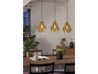 Carlton steel pendant lamp by Eglo