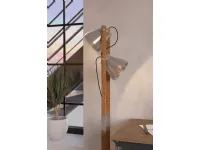 Cawton Floor Lamp in wood and steel by Eglo
