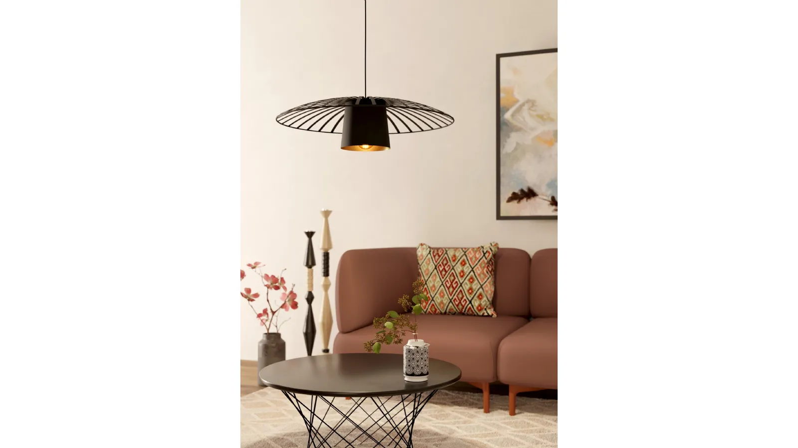 Steel suspended lamp Felixkirk by Eglo