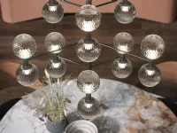 Hyperbola pendant lamp in metal and glass by Tonin Casa.