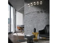 Hyperbola floor lamp in metal and glass by Tonin Casa