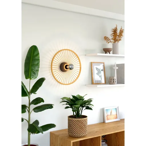 Leominster wooden wall lamp by Eglo