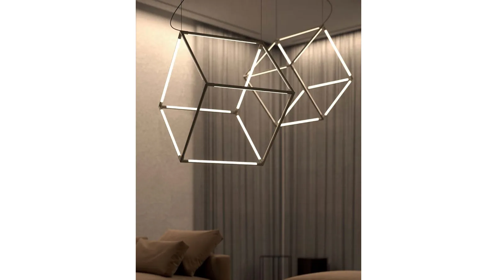 Lucilla pendant lamp in aluminum by Cattaneo.