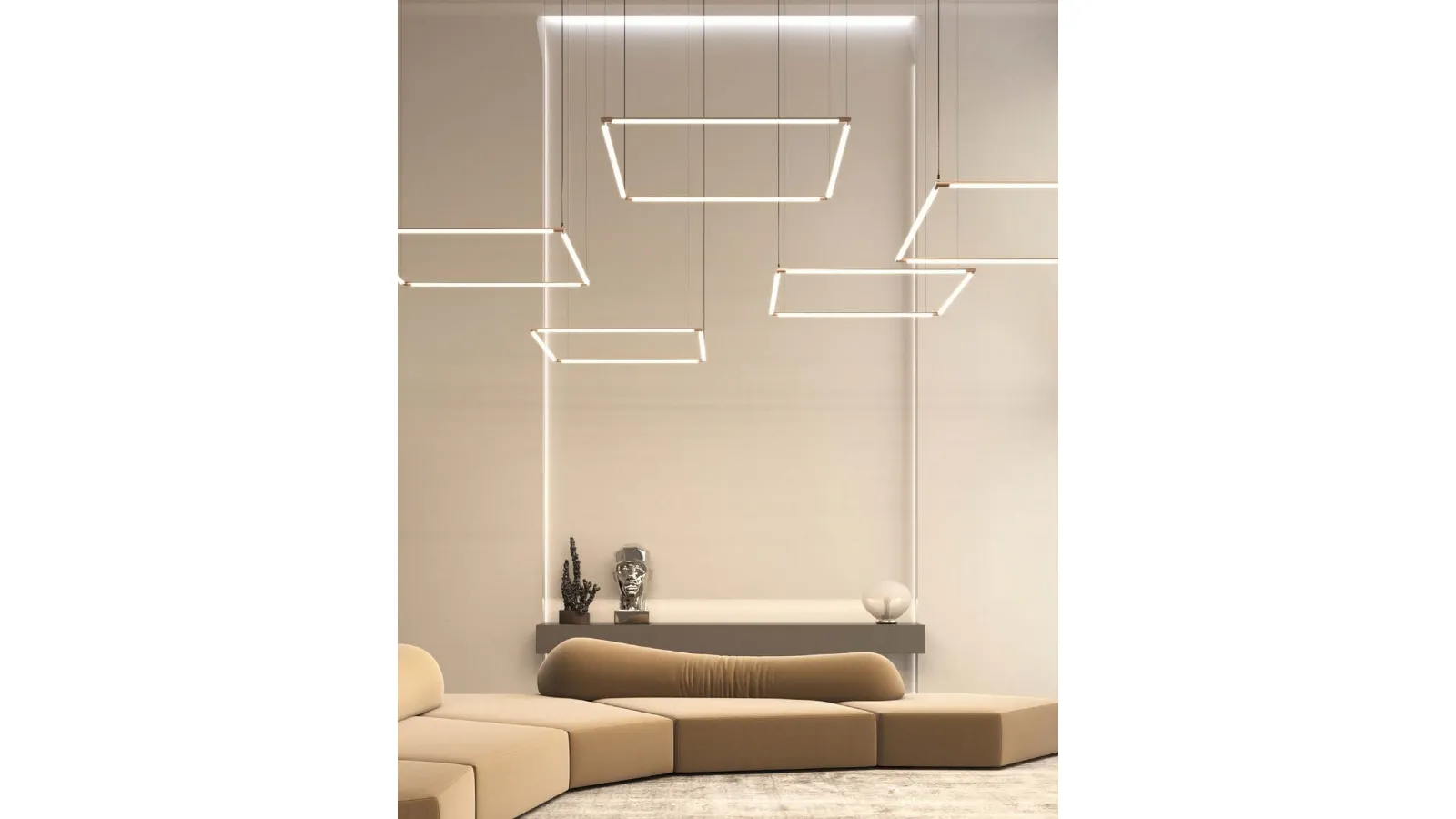 Lucilla aluminum suspension lamp by Cattaneo