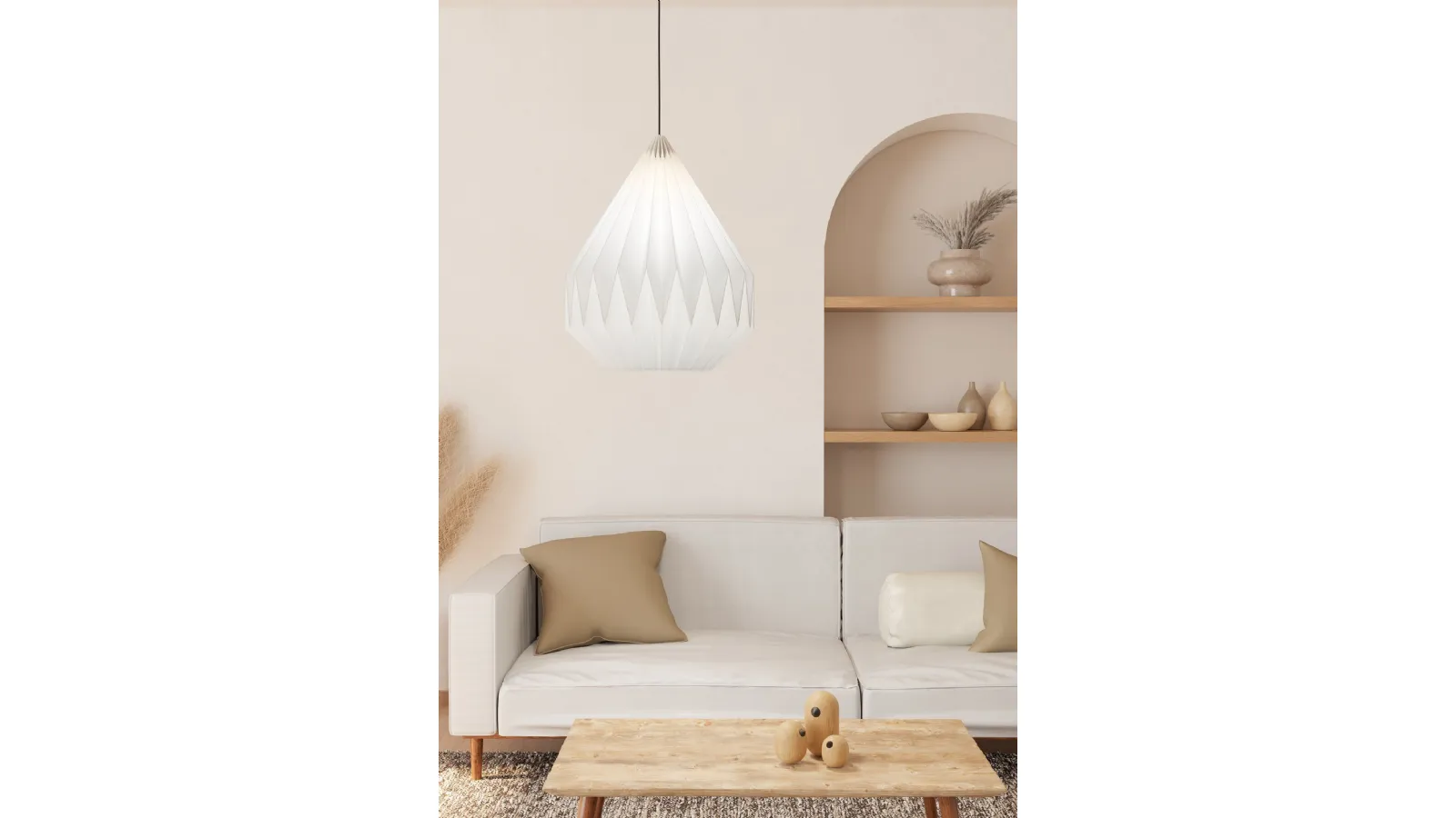 Minting paper pendant lamp by Eglo.