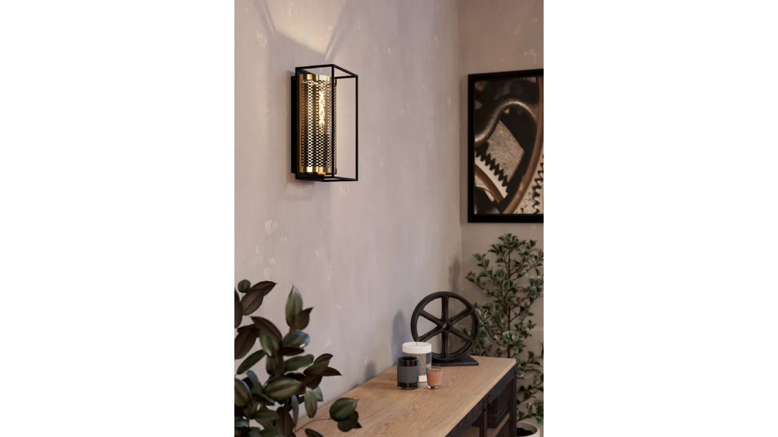 Nohales Applique lamp in steel by Eglo