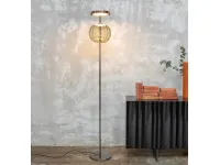 Pagoda floor lamp in metal and glass by Tonin Casa