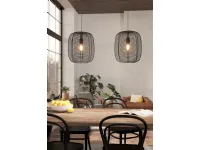 Rinroe black steel suspension lamp by Eglo.