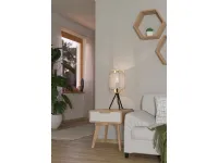 Surfleet wooden and fabric table lamp by Eglo