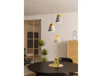 Pendant lamp in cement and wood Tarega by Eglo