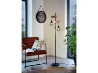 Townshend 5 piantana by Eglo, metal and wood floor lamp.