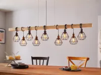 Townshend 5 metal and wood suspension lamp by Eglo