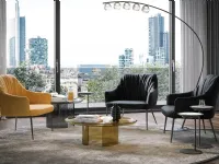 Agata Lounge leather armchair by Tonin Casa