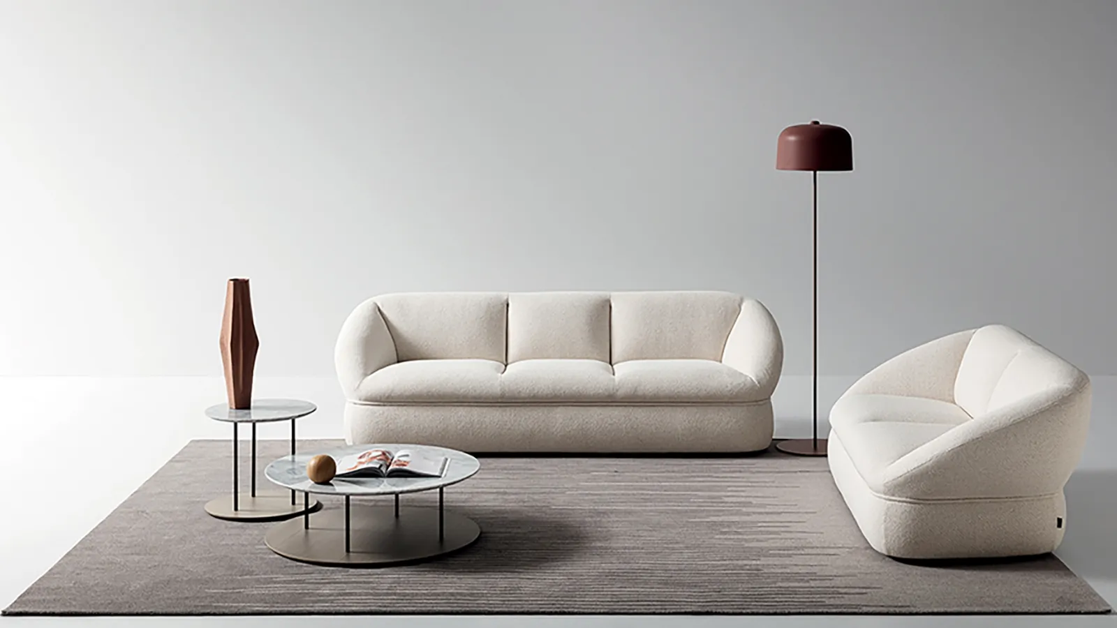 High back armchair in padded fabric by Ditre Italia.