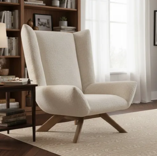 Dalia upholstered armchair in fabric by Calligaris