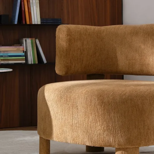 Armchair upholstered in Glen Soft fabric by Calligaris