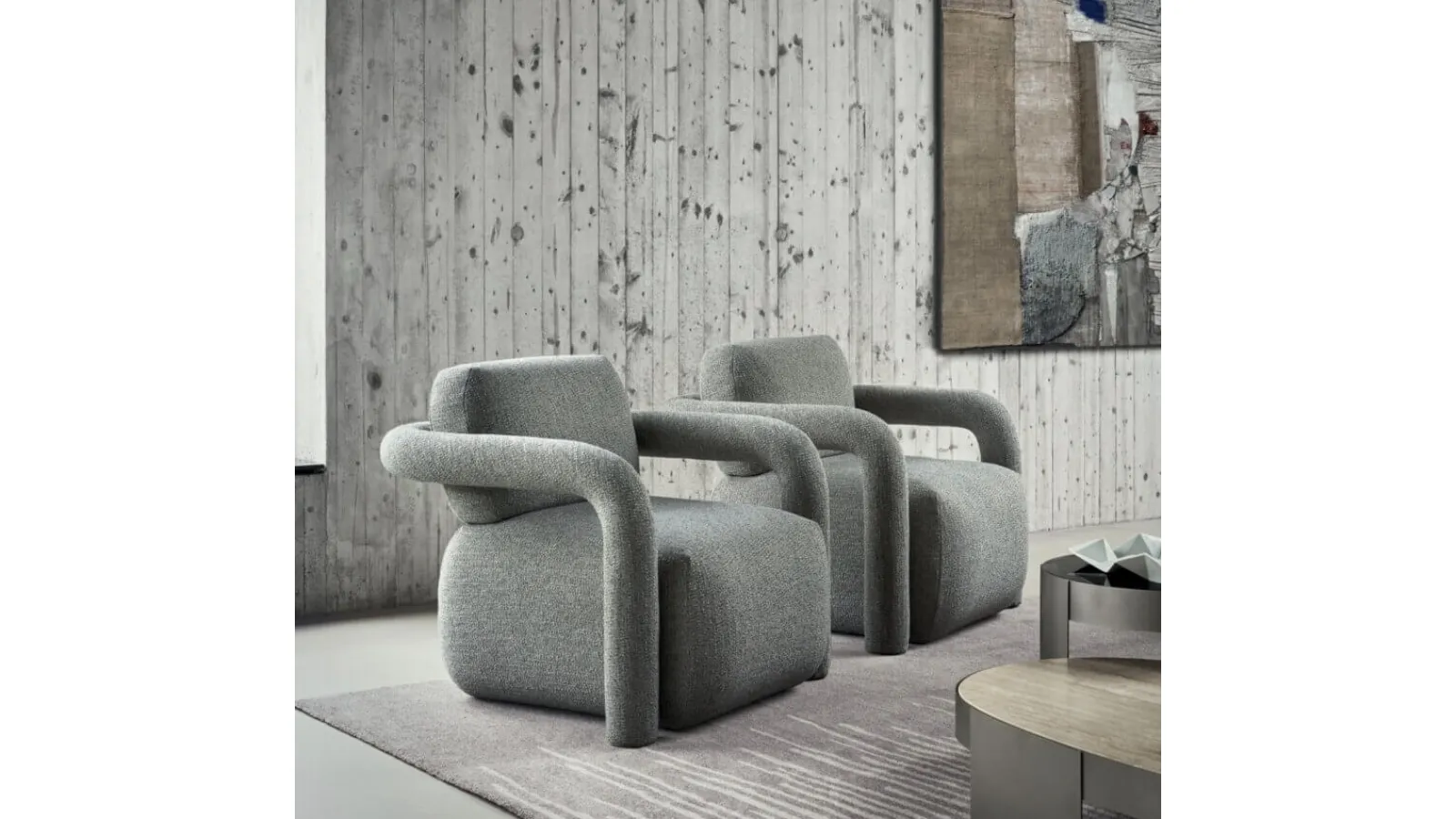 Hairpin fabric armchair by Ditre Italia