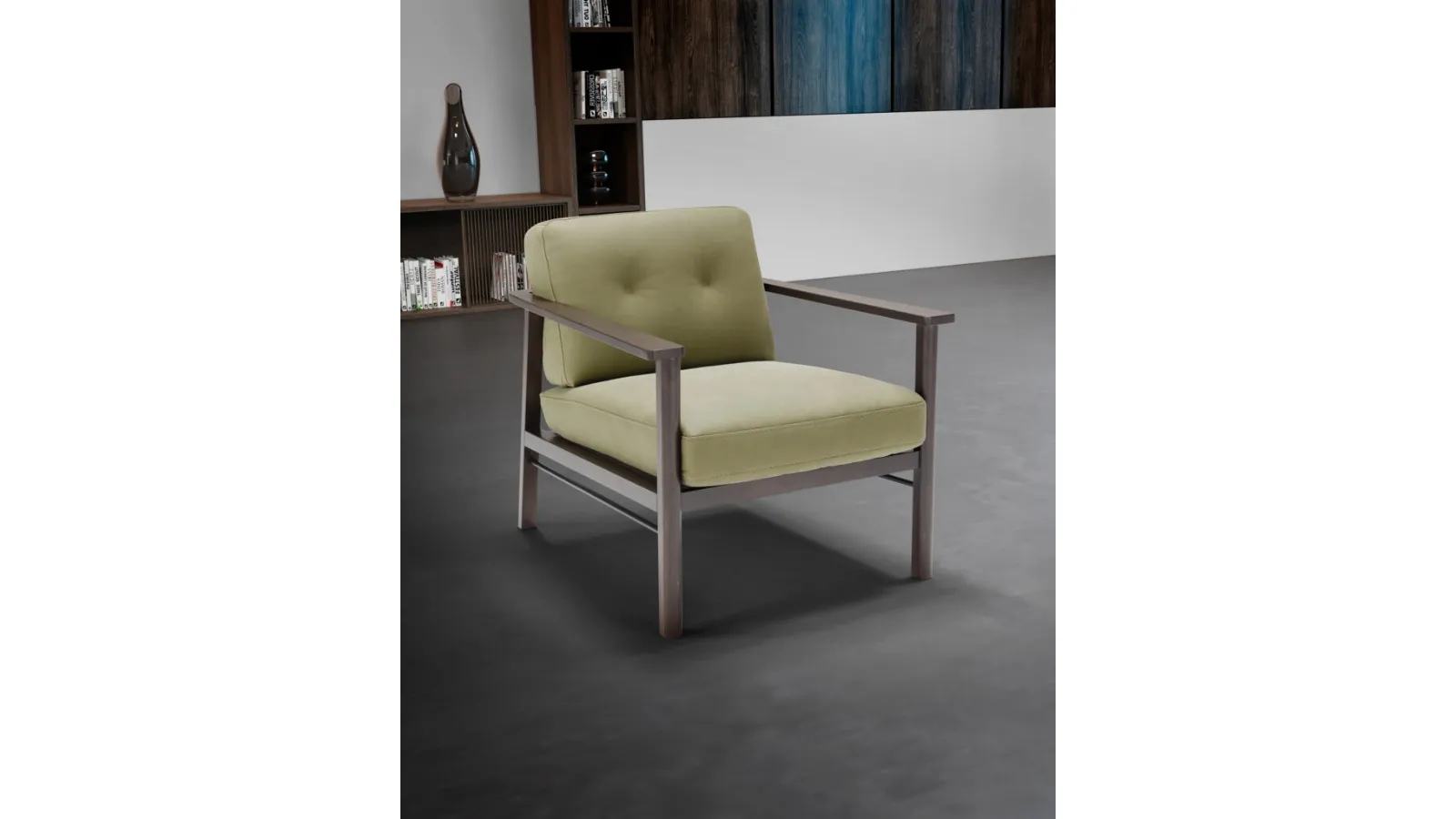 Leather armchair Lauro by Franco Ferri