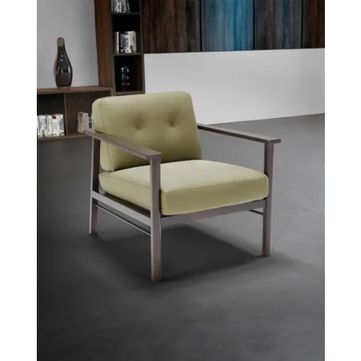 Leather armchair Lauro by Franco Ferri