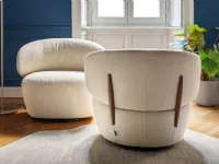 Mara armchair in upholstered fabric by Calligaris.