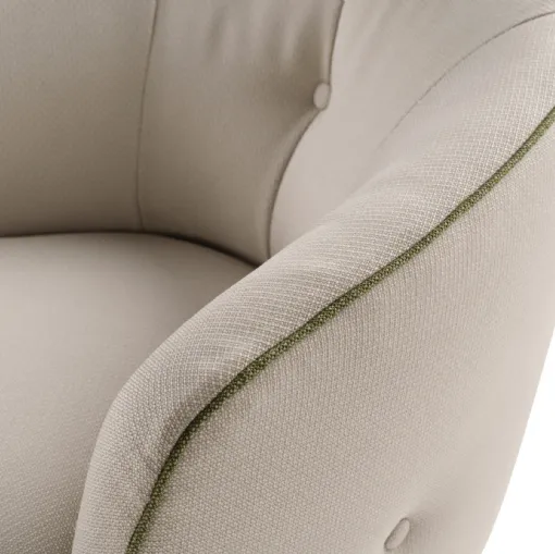 Marlene fabric armchair by Nicoletti Home