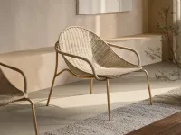 Cloud Indoor armchair in natural Kraft paper and metal by Pianca.