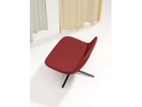 Pure Loop Lounge armchair in upholstered fabric with a 4-spoke aluminum base by Infiniti.