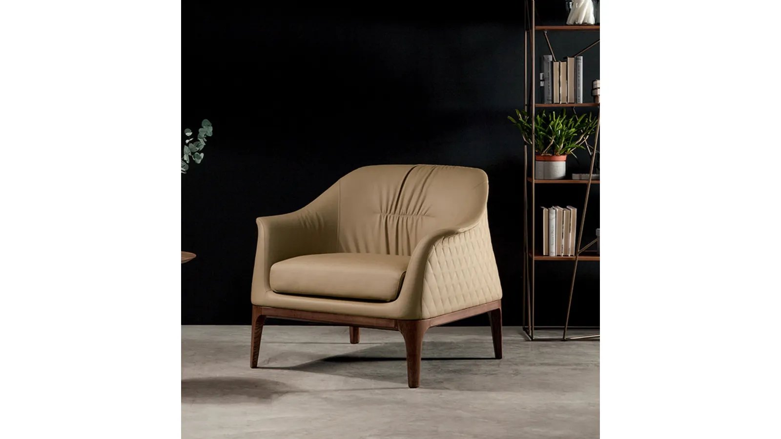 Tiffany leather armchair by Tonin Casa.
