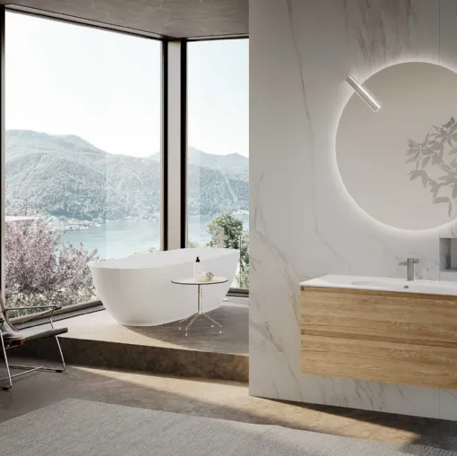 Wall-mounted bathroom vanity Block System Picasso C25 by Baxar.