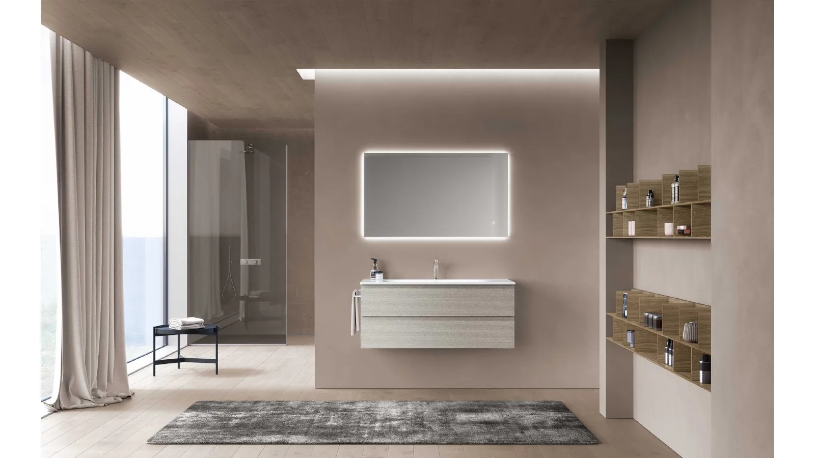 Suspended bathroom cabinet Block System Soft C20 by Baxar