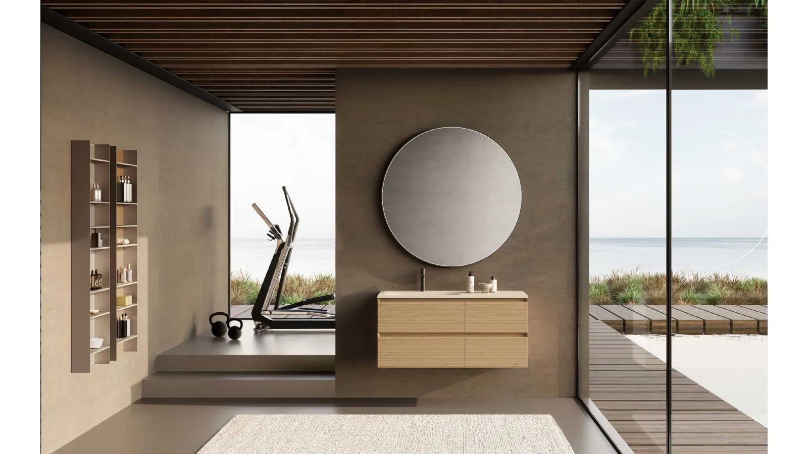 Suspended Soft System Block C21 Bathroom Furniture by Baxar