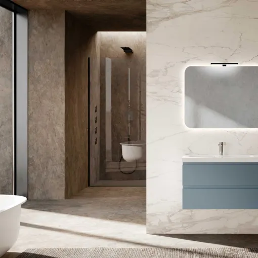 Suspended Bathroom Mobile Block System Square Evo C37 by Baxar